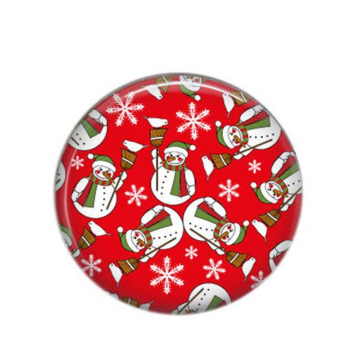 Cabochon rond résine 25mm  couleurs de noël 20 