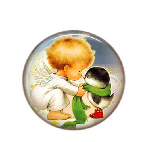 Cabochon rond résine 25mm  noël 20 