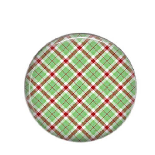 Cabochon rond résine 25mm  couleurs noël 27 