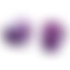 2 breloque gobelet pendentif résine violet 