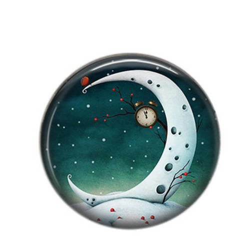 Cabochon rond résine 25mm noël magic christmas 15