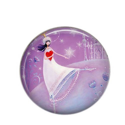 Cabochon rond résine 25mm happy girl 18 