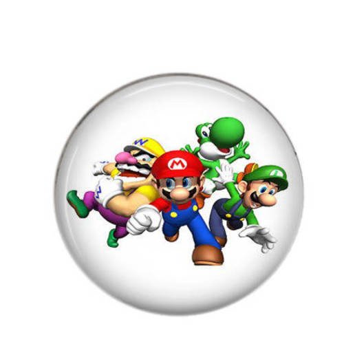 Cabochon rond cabochon résine 25mm mario 03 