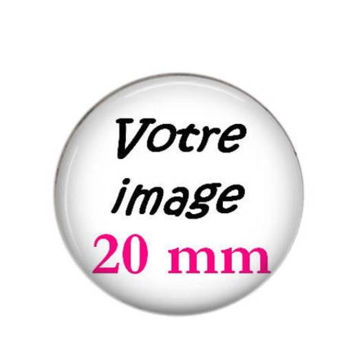 Cabochon rond résine 20mm personnalisable photo/image au choix