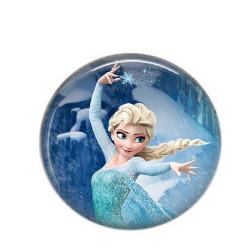 Cabochon rond résine 25mm reine des neiges 15 