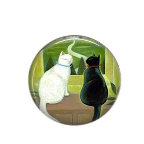 Cabochon rond résine 25mm chat 25 