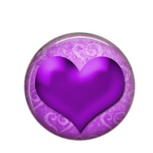 Cabochon résine 25mm coeur love 10 