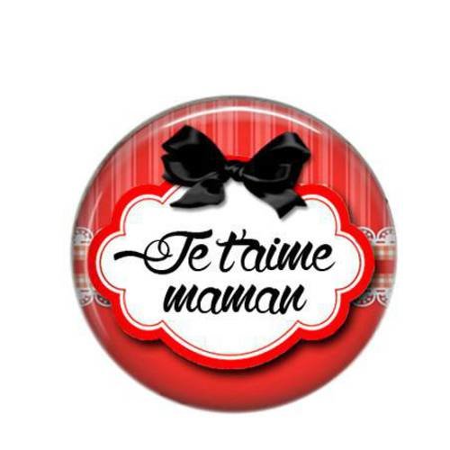 Cabochon rond résine 25mm maman 11 