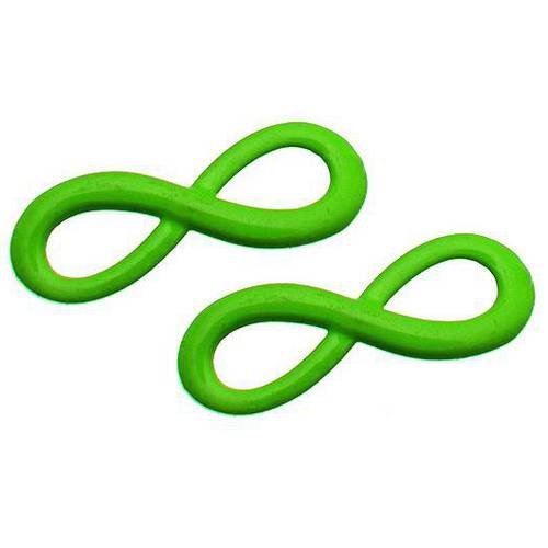 2 x connecteur infini - huit - 8 métal coloré vert fluo 