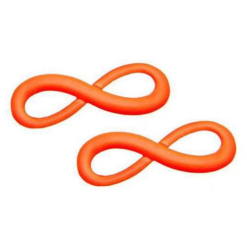 2 x connecteur infini - huit - 8 métal coloré orange fluo 