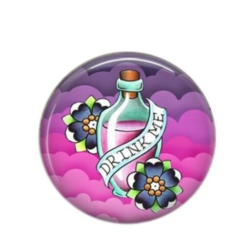 Cabochon résine rond, 25 mm alice 25