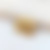 Pendentif breloque talisman rectangulaire mauvais oeil en acier inoxydable doré