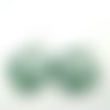Boucles d'oreilles carré vert opaline