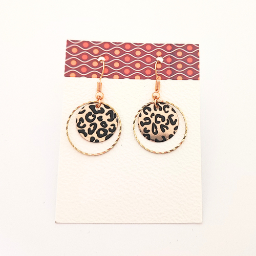 Boucles d'oreilles motif léopard