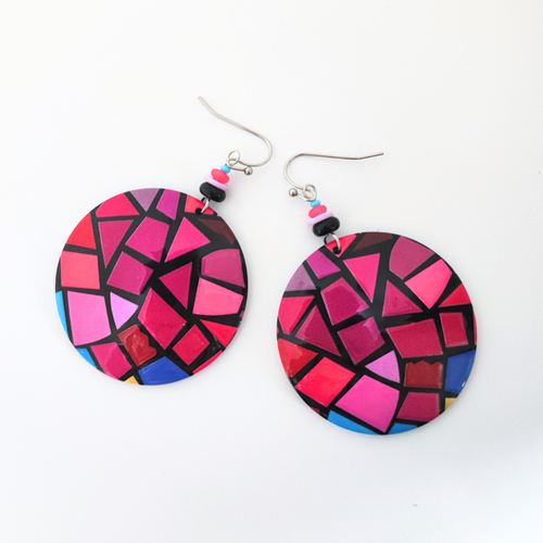 Boucles d'oreilles originales et colorées
