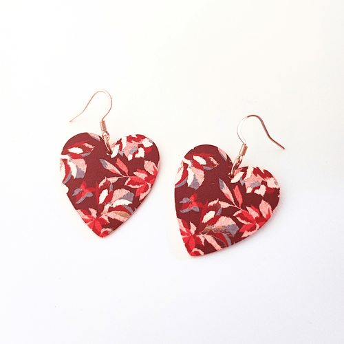 Boucles d'oreilles cœurs, cadeau saint valentin