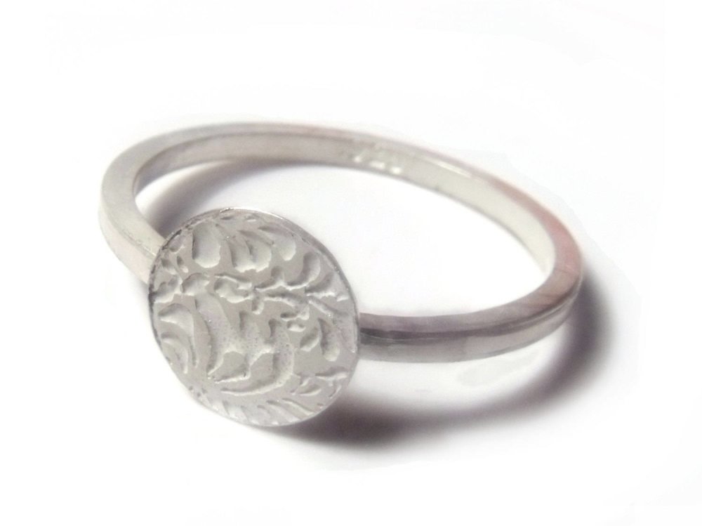 bague perlée en tour complet argent massif 925