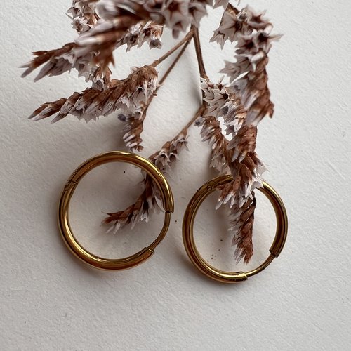 Pack créoles lisses + pampilles personnalisées – compose ta paire