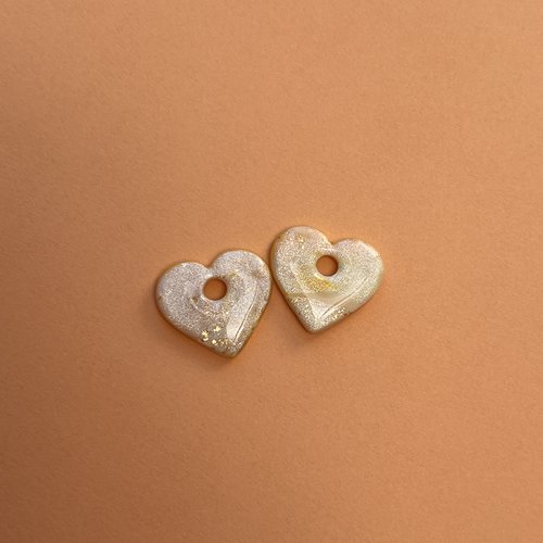 Les chloé – pampilles interchangeables cœur nacré | collection soleil d’été