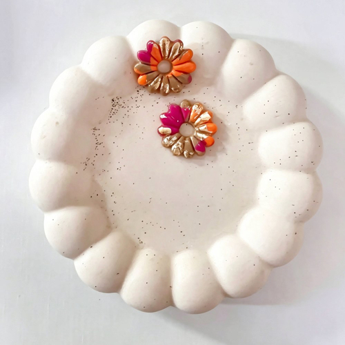 Pampilles interchangeables – fleur latte & soleil - juline