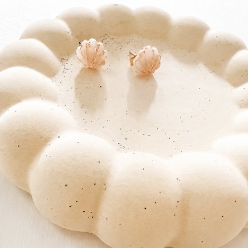 Puces coquillage – or et translucide - camille