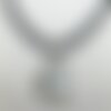 Pierre de lune onyx noir collier 48cm pierre semi-précieuse bijou femme