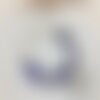 Agate bleue agate blanche bracelet tendance de 16 à 19 cm perles de 8mm avec breloques bijou femme