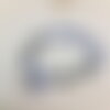 Agate bleue, blanc, bracelet tendance de 16 à 19 cm perles de 8mm avec breloques bijou femme