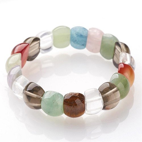 Bracelet pierres précieuses multicolore