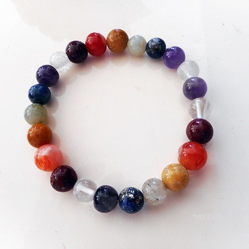 Bracelet pierres multicolores 7 chakras