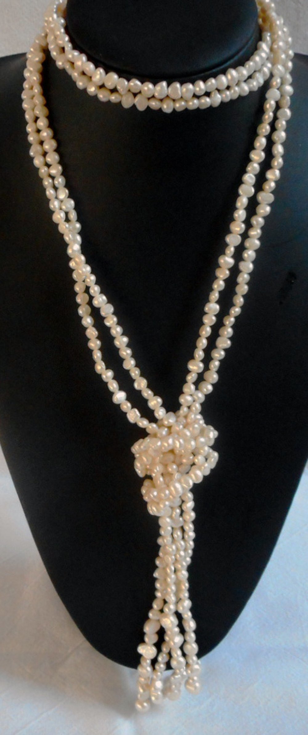 Fil de perles d'eau douce naturelles pour collier de bijoux, petite taille,  3-5.5mm, 400mm, haute qualité, patients