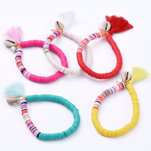 Bracelet  heishi coquillage cauri choisir pour la couleur variations  bracelet heishi cauri