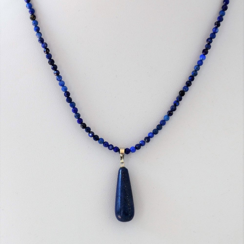 Collier ras du cou lapis lazuli