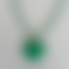 Collier pendentif coeur jade vert 3 cm