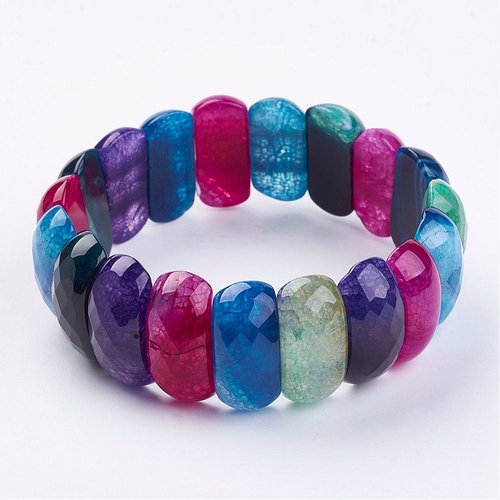 Bracelet agate multicolore superbes couleurs