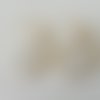 Boucles d´oreilles  quartz blanc plaqué or