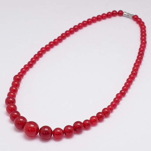 Collier agate rouge