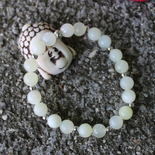 Bracelet jade jaune naturelle