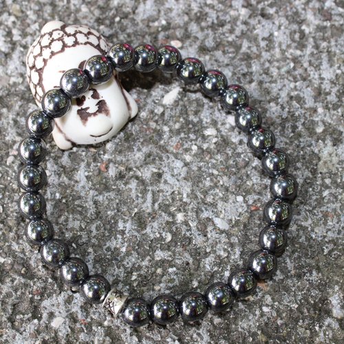 Bracelet en hématite homme