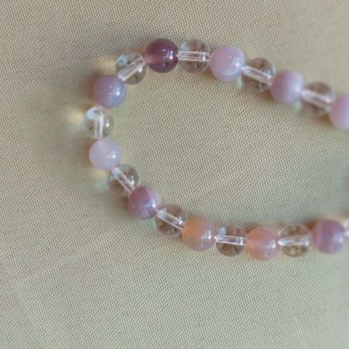Bracelet-agate grise et crystal de roche