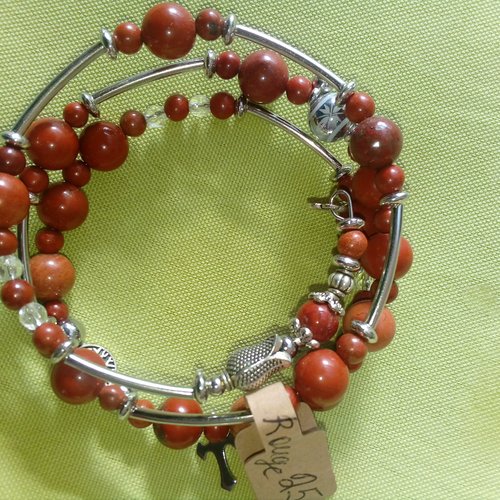 Bracelet jaspe rouge