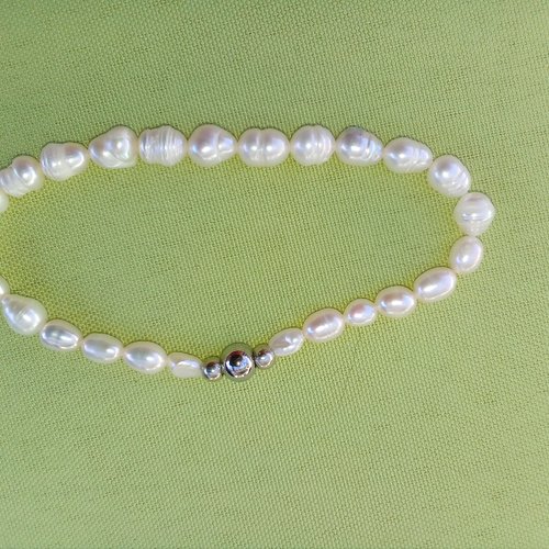 Bracelet perles de culture , 19cm