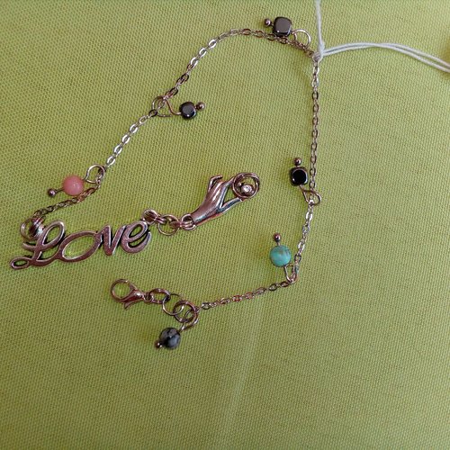 Bracelet -cheville-pierres naturelles