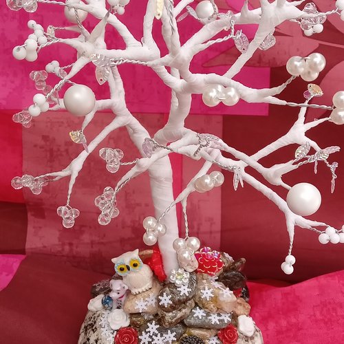 Arbre de vie avec agate blanche