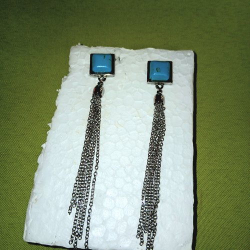 Boucles d'oreilles, turquoise