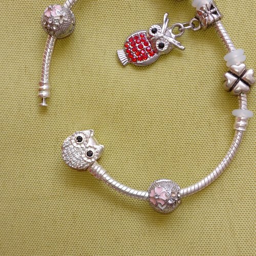 Bracelet en argent, type pandora
