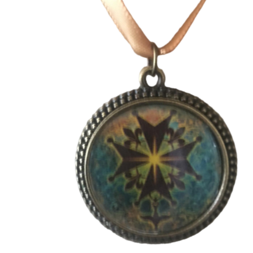 Pendentif croix  huguenote design syratsu pm3