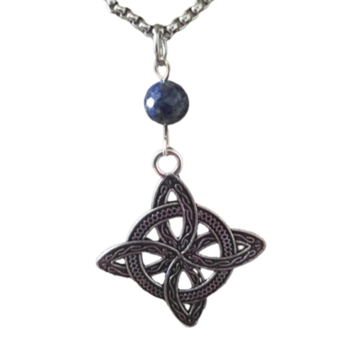 Pendentif noeud de sorcière lapis lazuli