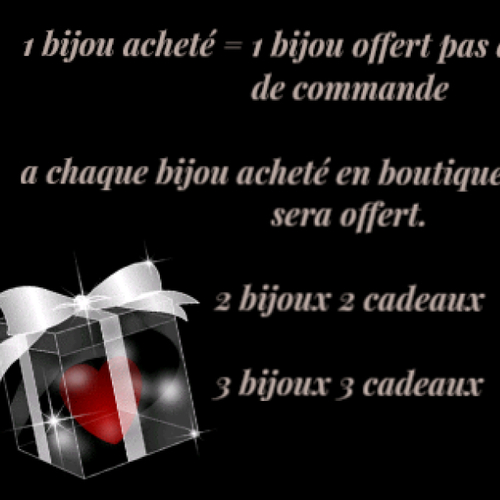 1 bijou acheté= 1 bijou surprise offert