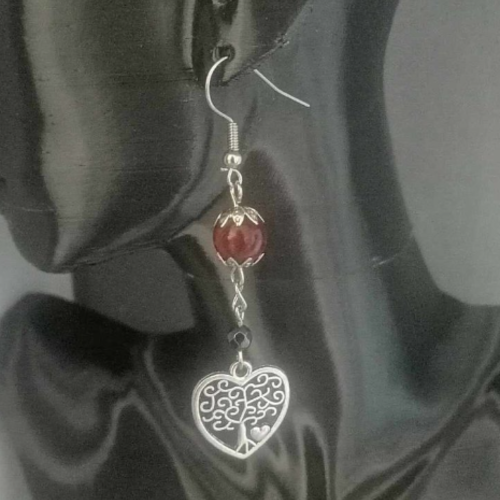 Boucles d'oreilles arbre de vie